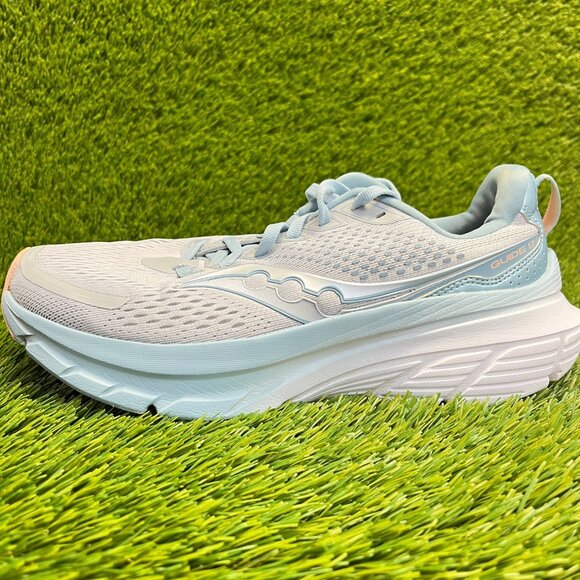 Saucony Guide 17 Womens Size 9 Gray Blue White Athletic Running Shoes Sneakers - Picture 5 of 12